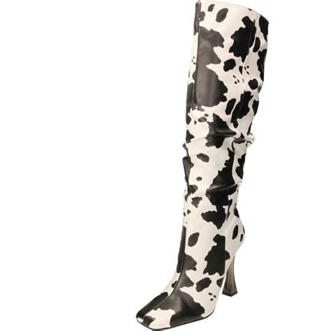 Get Mooving with Our Cow Print Knee High Boots!